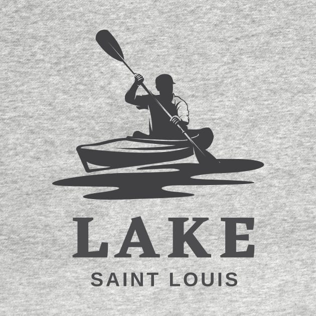 Lake Saint Louis Man in Kayak by Harbor Bend Designs